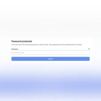 Screenshot of the password protection audit page feature