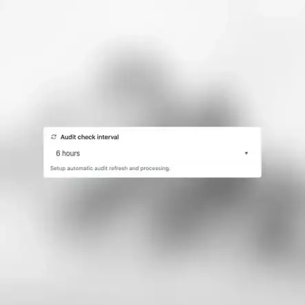 Capture d'écran de la fonctionnalité d'audit récurrent de l'application
