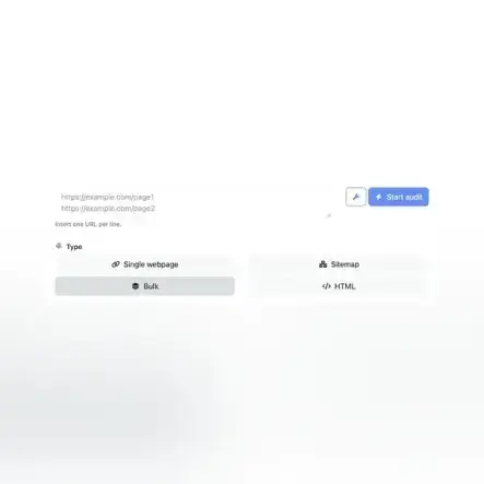 Capture d'écran du formulaire de génération d'audit de l'application