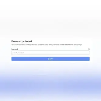 Capture d'écran de la fonctionnalité de la page d'audit de protection par mot de passe